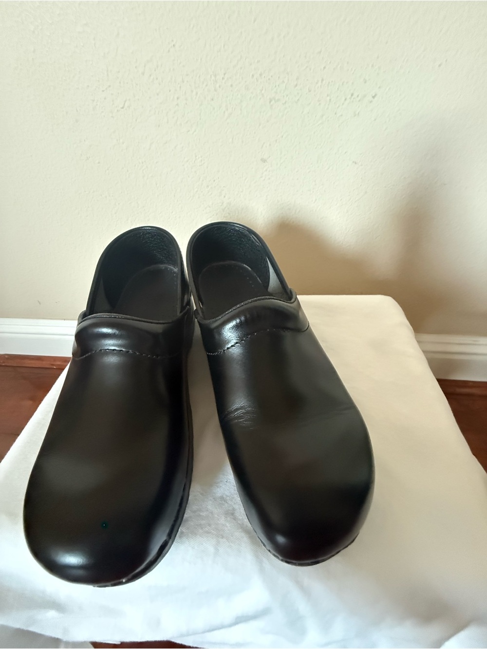 Sanita Black Slip-On Work Loafers